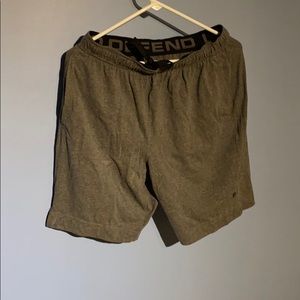 Gray workout shorts